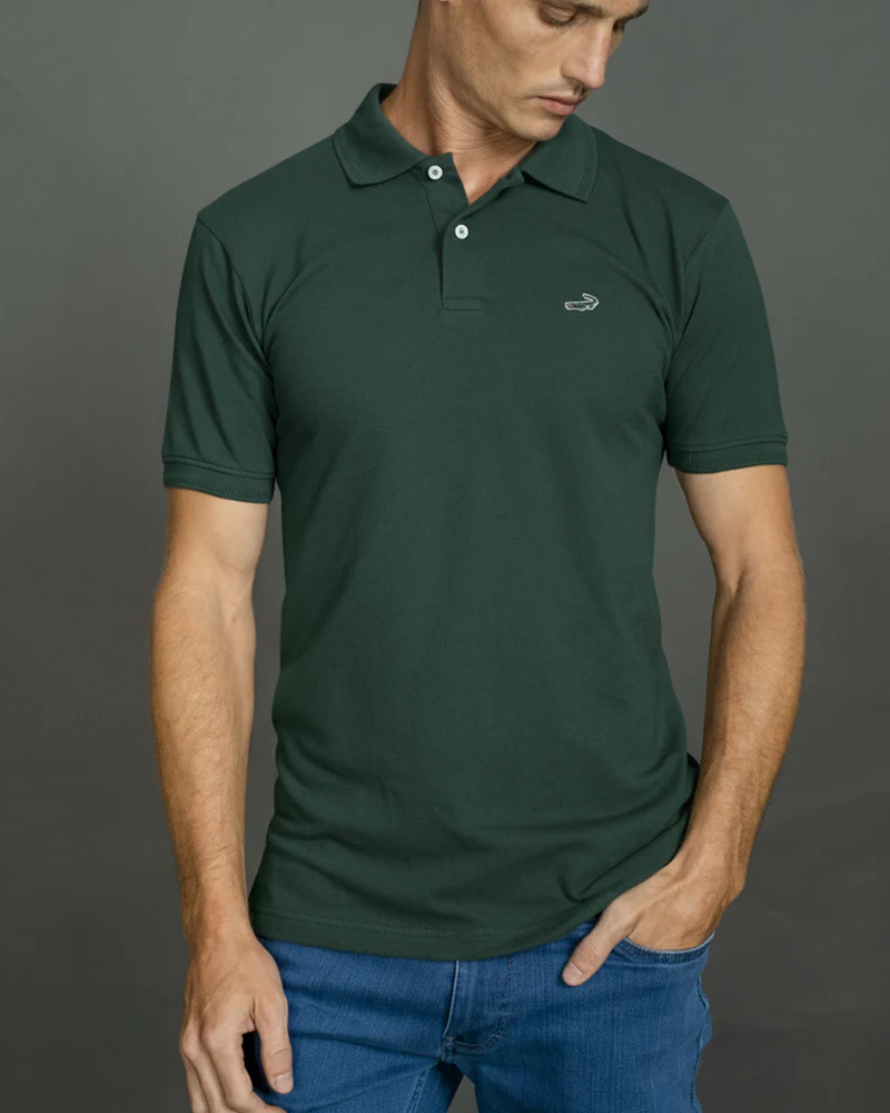 Striped Polo Green T-Shirt
